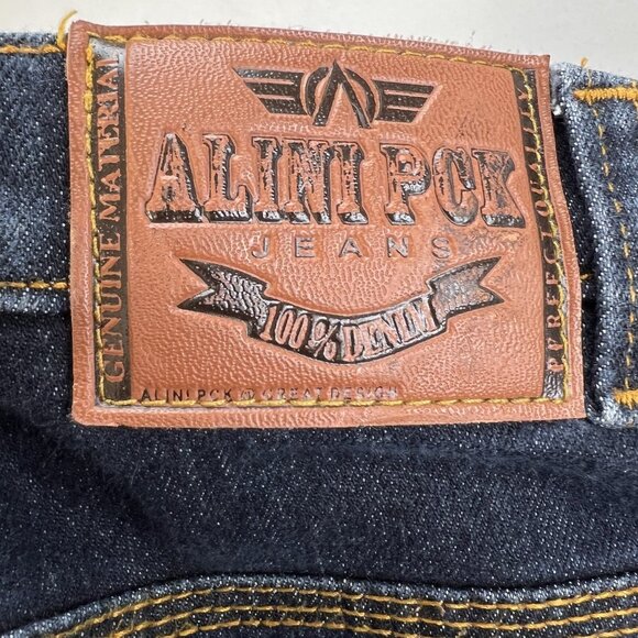 Alini PCK Jeans Women's Denim Jeans Size 33 Stretch Mid Rise Slim Leg Navy - Picture 6 of 12